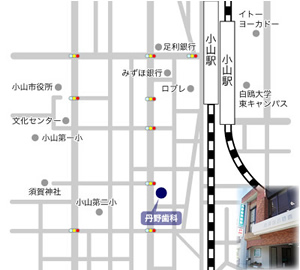 小山駅付近のアクセス